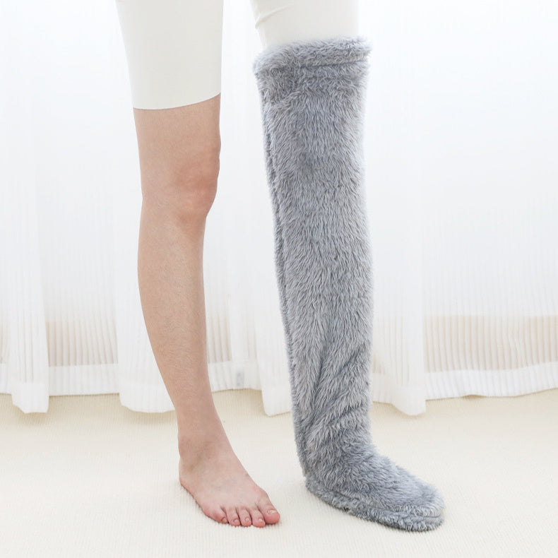 Cozy Winter Knee-High Fuzzy Socks for Cold-Proof Comfort - MANDOTOS0