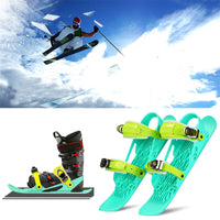 Mini Ski Skates Portable Short Skiboard Adjustable Skates Shoes For Snow - MANDOTOS