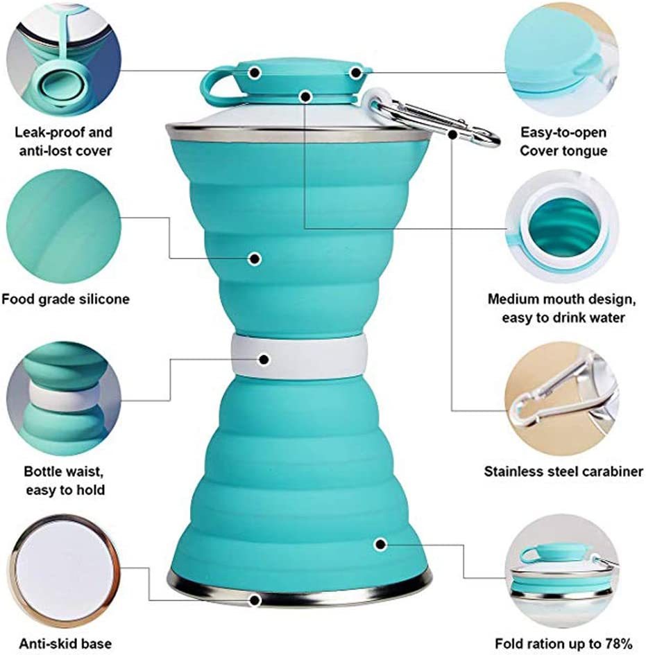 500ML Foldable Silicone Water Bottle: Ultimate Travel Companion! - MANDOTOS0