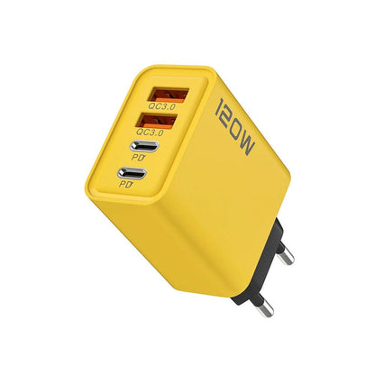 4 Ports USB C PD Charger Quick Charge 3.0 Type C USB Phone Chargers Fast Charging Adapter For iPhone 15 14 Samsung Xiaomi Huawei - MANDOTOS