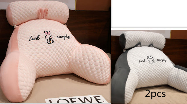 Sofa Fluffy Cushion Luncheon Pillow Triangle Reading Cushion Bedside Soft Large Backrest Lumbar Cushion Office Chair Cushion - MANDOTOS