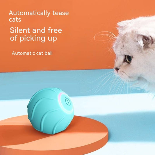 Smart Cat Toys Rolling Ball Pet Cat Owner Interactive Pets Toys Automatic Bouncing Ball USB Self Hi Teasing Kittens Jumping Ball - MANDOTOS