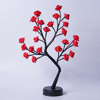 Table Lamp Flower Tree Rose Lamps Fairy Desk Night Lights USB Operated Gifts For Wedding Valentine Christmas Decoration - MANDOTOS