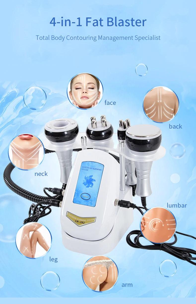 40K 4IN1 Cavitation Body Slimming Machine Beauty Device Facial Massager Skin Tighten Face Lifting Vacuum Suction - MANDOTOS