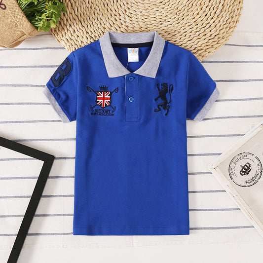 Ancient Energy boys' polo shirt for kids, featuring a classic collar and short sleeves in vibrant colors.