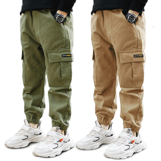 Children's summer trousers by Ancient Energy, large children's overalls with lightweight fabric and casual style, suitable for warm weather.
