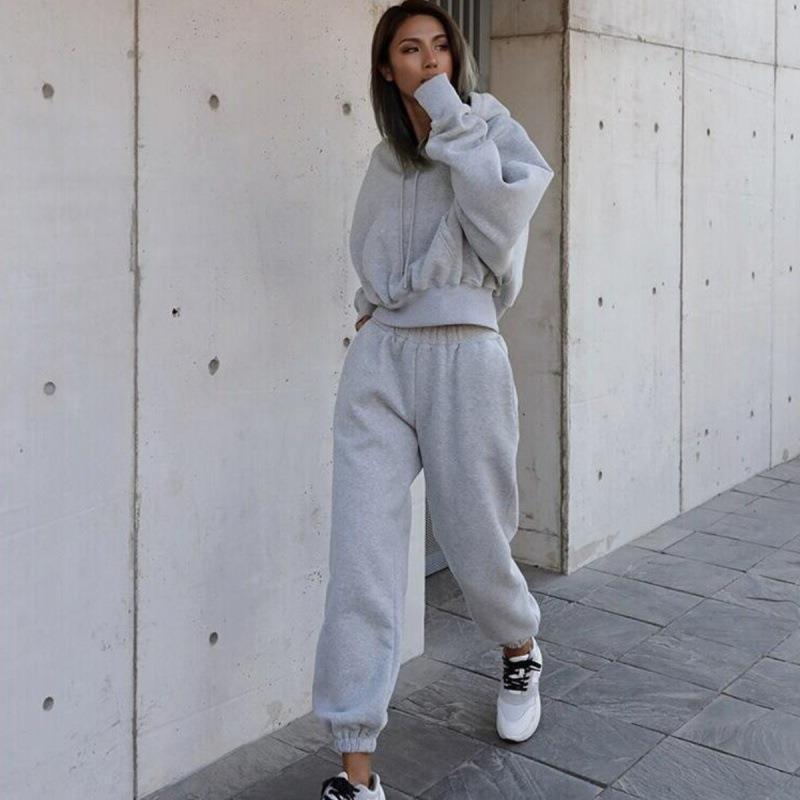 New Style Autumn And Winter Women's New Casual Hoodie Coat Sports Suit - MANDOTOS