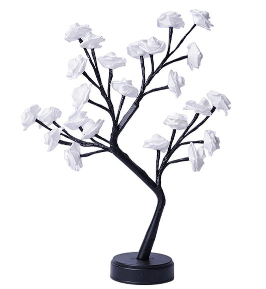 Table Lamp Flower Tree Rose Lamps Fairy Desk Night Lights USB Operated Gifts For Wedding Valentine Christmas Decoration - MANDOTOS