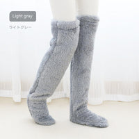 Cozy Winter Knee-High Fuzzy Socks for Cold-Proof Comfort - MANDOTOS0