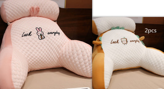 Sofa Fluffy Cushion Luncheon Pillow Triangle Reading Cushion Bedside Soft Large Backrest Lumbar Cushion Office Chair Cushion - MANDOTOS