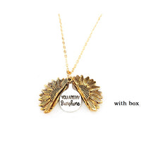 Sunflower Double Lettering Necklace