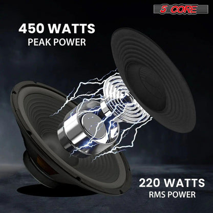 5Core Max Bass 15 Inch Subwoofer 450W 4Ohm - MANDOTOS