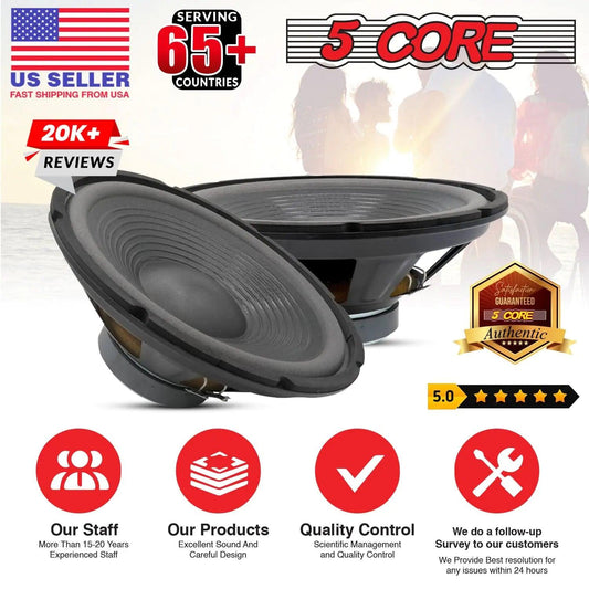 5Core Max Bass 15 Inch Subwoofer 450W 4Ohm - MANDOTOS