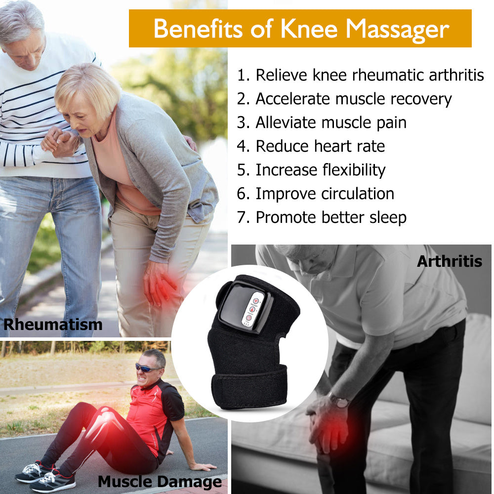 Electric Infrared Heating Knee Massager: Ultimate Comfort & Relief for Joints & Muscles! - MANDOTOS