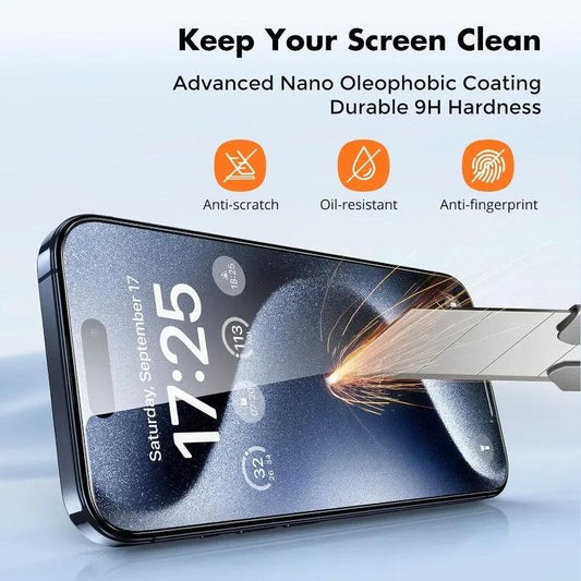 5pcs Tempered Glass For iPhone 15 Pro Max Screen Protector For iphone 14 13 12 11 16 7 8 Plus X XR XS Max Mini Protective Glass - MANDOTOS