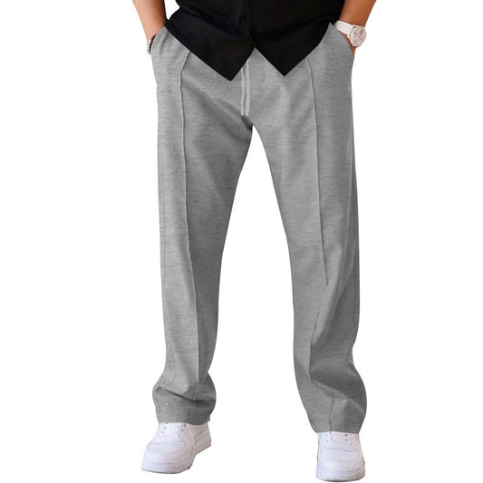Men's Trousers Sports Casual Loose Straight Pants With Drawstring Design Clothing - MANDOTOS