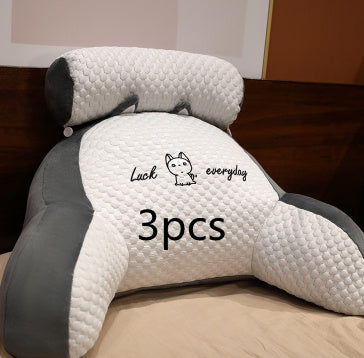 Sofa Fluffy Cushion Luncheon Pillow Triangle Reading Cushion Bedside Soft Large Backrest Lumbar Cushion Office Chair Cushion - MANDOTOS