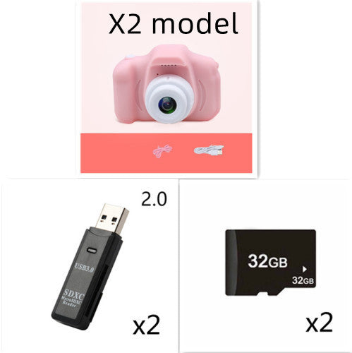 X2 HD Mini Cartoon Kids Digital Camera - MANDOTOS