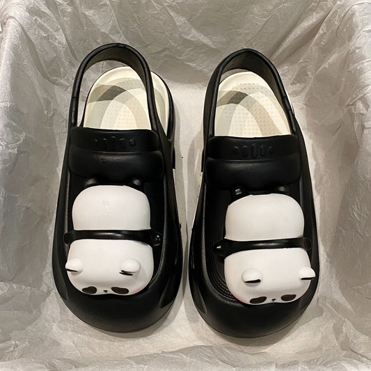 Cute Slipper With Panda Lamp Summer Sandals Femme Light Funny Woman Slippers Shoes Women - MANDOTOS