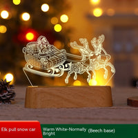 Christmas Decoration 3D Lamp Acrylic LED Night Lights New Year Valentines Day Christmas Kids Gift Christmas Ornaments - MANDOTOS