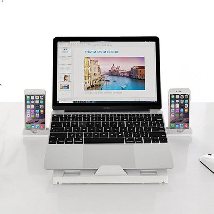 "New Laptop Stand Multifunctional Folding Lift Portable Laptop Stand Monitor Increase Rack Aluminum Alloy Base - MANDOTOS"