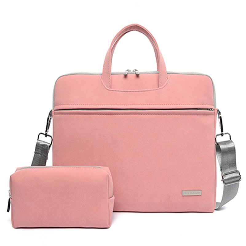 "PU Leather Women Laptop Bag Notebook Carrying Case Briefcase For Macbook Air 13.3 14 15.6 Inch Men Handbags Shoulder Mouse Bag - MANDOTOS"
