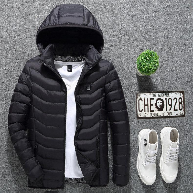 "New Heated Jacket Coat USB Electric Jacket Cotton Coat Heater Thermal Clothing Heating Vest Men's Clothes Winter - MANDOTOS"