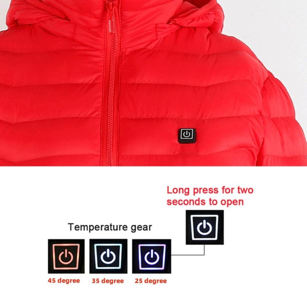 "New Heated Jacket Coat USB Electric Jacket Cotton Coat Heater Thermal Clothing Heating Vest Men's Clothes Winter - MANDOTOS"