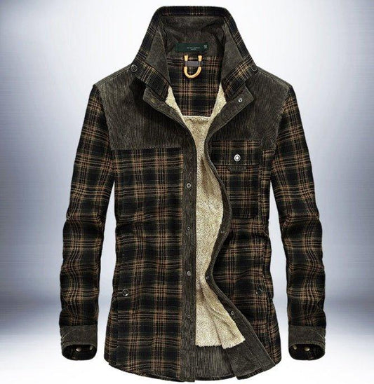 "Winter Jacket Men Thicken Warm Fleece Jackets Coats Pure Cotton Plaid Jacket Military Clothes - MANDOTOS"