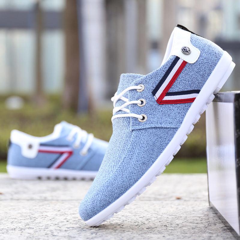 "Men'S Soft-Soled Canvas Shoes, Sports And Leisure Old Beijing Cloth Shoes, Peas Shoes - MANDOTOS"