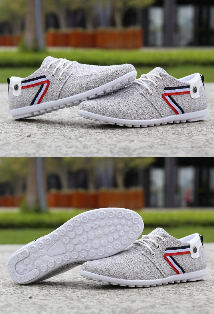 "Men'S Soft-Soled Canvas Shoes, Sports And Leisure Old Beijing Cloth Shoes, Peas Shoes - MANDOTOS"