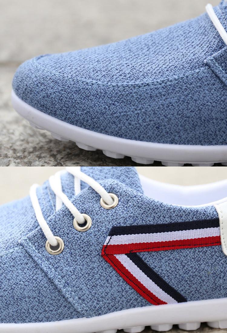"Men'S Soft-Soled Canvas Shoes, Sports And Leisure Old Beijing Cloth Shoes, Peas Shoes - MANDOTOS"