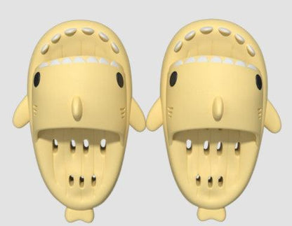 "Shark Slippers With Drain Holes Shower Shoes For Women Quick Drying Eva Pool Shark Slides Beach Sandals With Drain Holes - MANDOTOS"