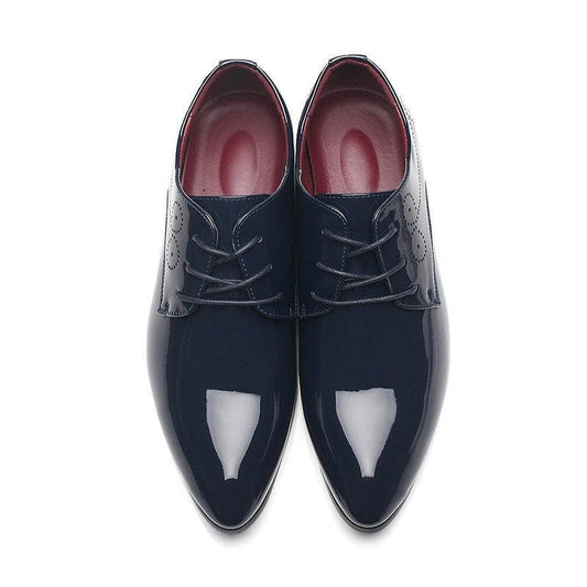 "Men Leather Shoes Men Business Casual Dress Shoes - MANDOTOS"