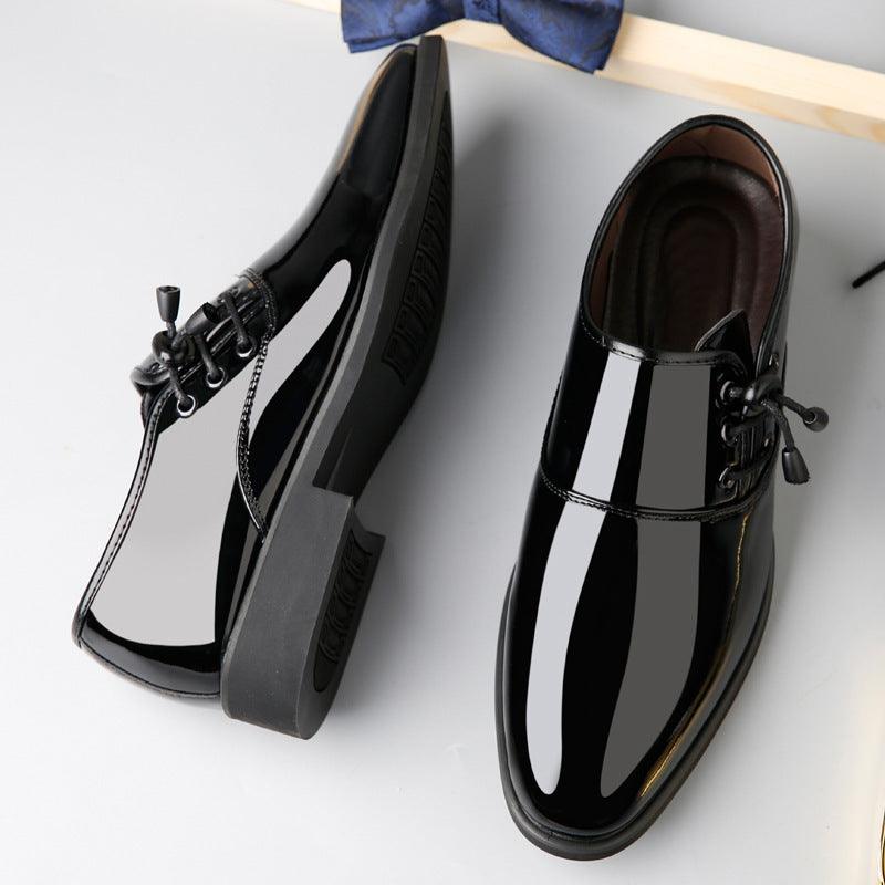 "Lace-Up Leather Shoes Men Business Casual Shoes Men - MANDOTOS"
