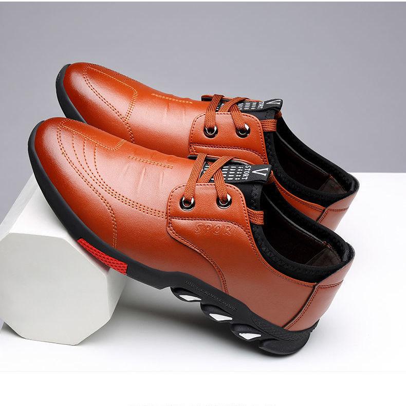 "Leather Shoes Mens Leather Spring New Mens Business - MANDOTOS"