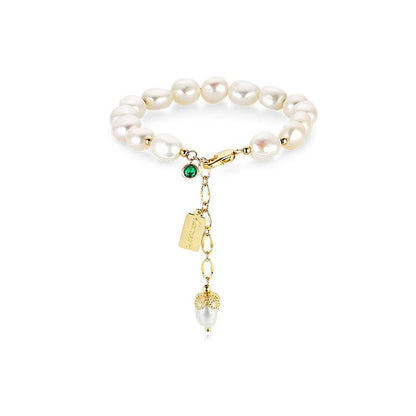 "Natural Zircon Pearl Bracelet Luxury Jewelry - MANDOTOS"