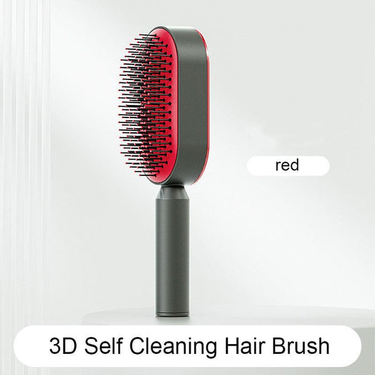 "Self Cleaning Hair Brush For Women One-key Cleaning Hair Loss Airbag Massage Scalp Comb Anti-Static Hairbrush - MANDOTOS"