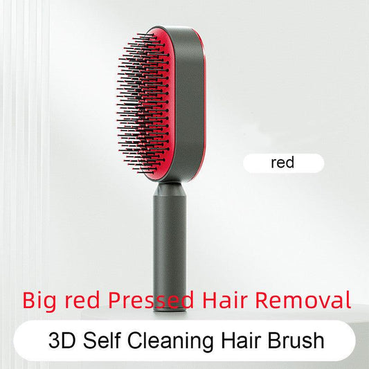 "Self Cleaning Hair Brush For Women One-key Cleaning Hair Loss Airbag Massage Scalp Comb Anti-Static Hairbrush - MANDOTOS"