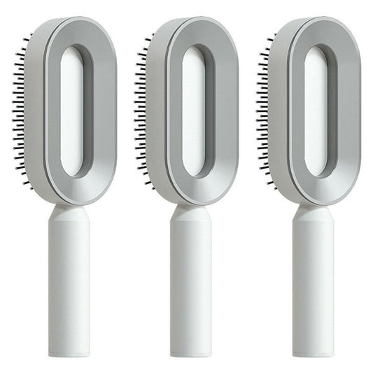 "Self Cleaning Hair Brush For Women One-key Cleaning Hair Loss Airbag Massage Scalp Comb Anti-Static Hairbrush - MANDOTOS"