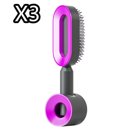 "Self Cleaning Hair Brush For Women One-key Cleaning Hair Loss Airbag Massage Scalp Comb Anti-Static Hairbrush - MANDOTOS"