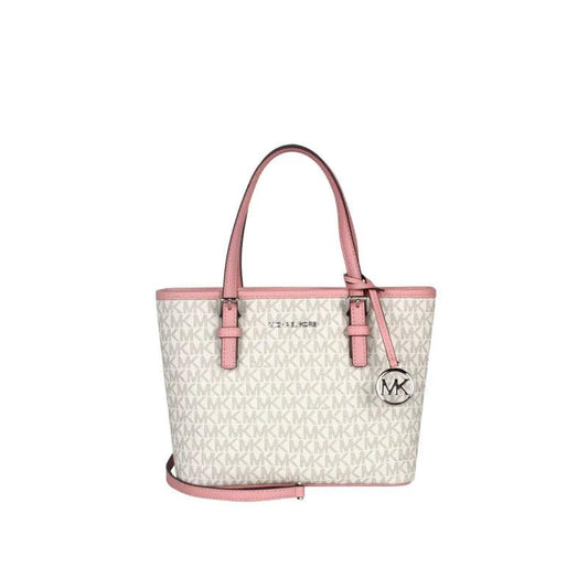 "Michael Kors Ole Jet Set Travel Small Women'S Pvc With Leather One-Shoulder Tote Bag - MANDOTOS"