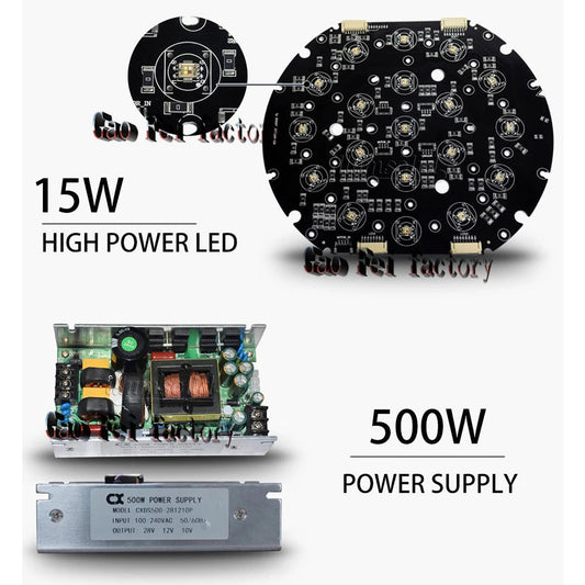 "4-In-1 RGBW LED Zoom Lyre Wash Moving Head DJ Lights with Flight Cases - MANDOTOS"