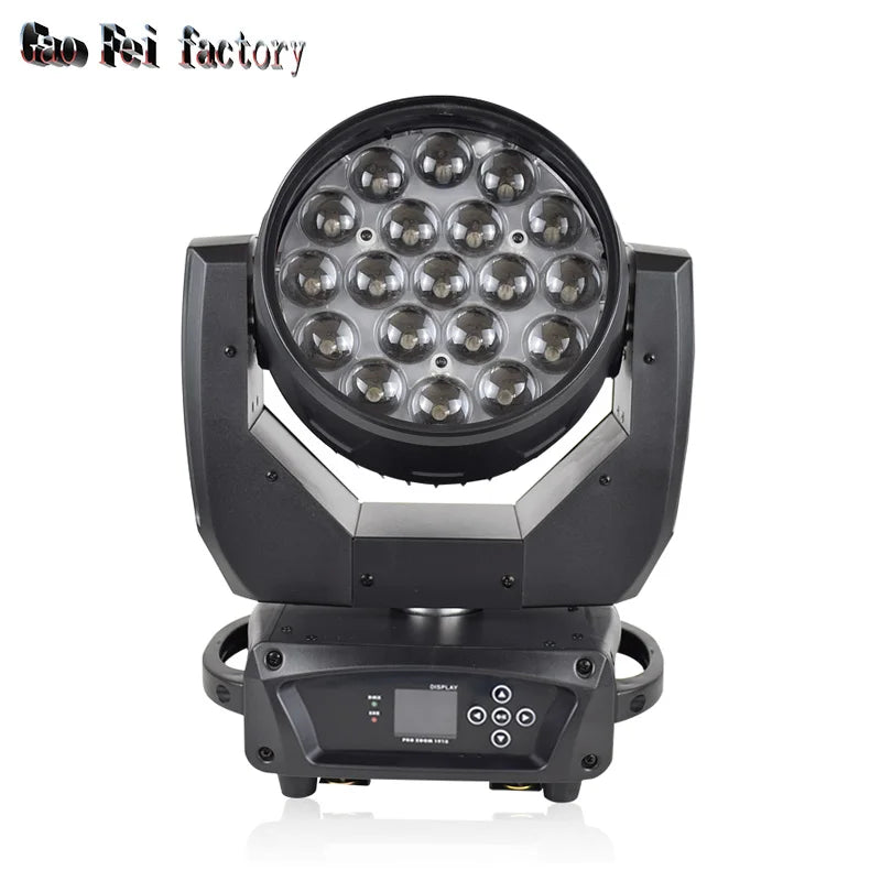 "4-In-1 RGBW LED Zoom Lyre Wash Moving Head DJ Lights with Flight Cases - MANDOTOS"
