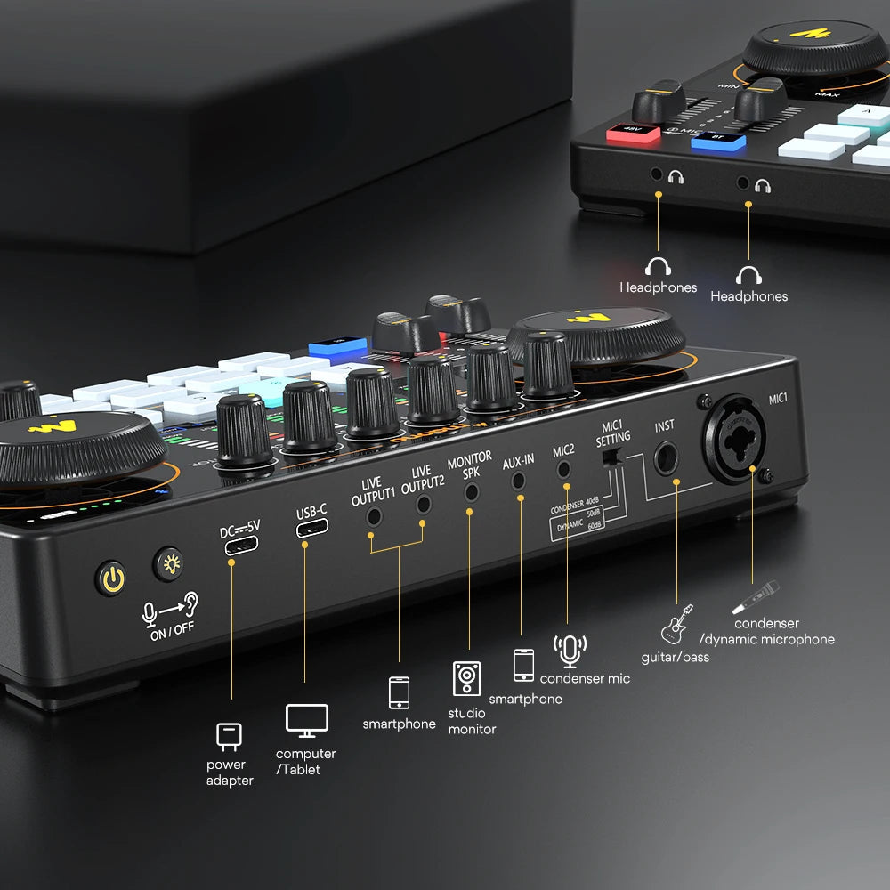 "Maono AME2 All-in-One Audio Interface & Podcast Studio - MANDOTOS"
