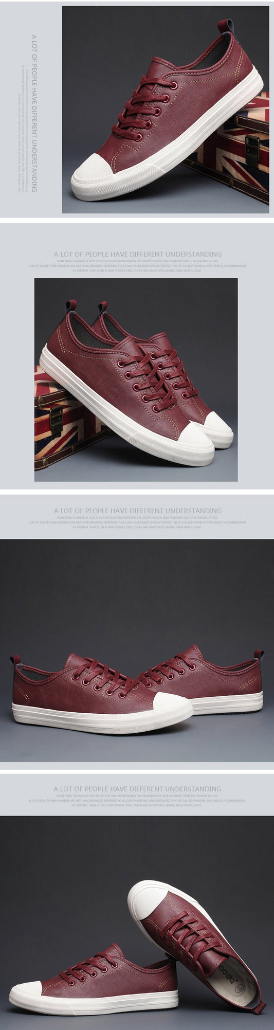 "Men's Spring Tide Leather Casual Shoes - MANDOTOS"