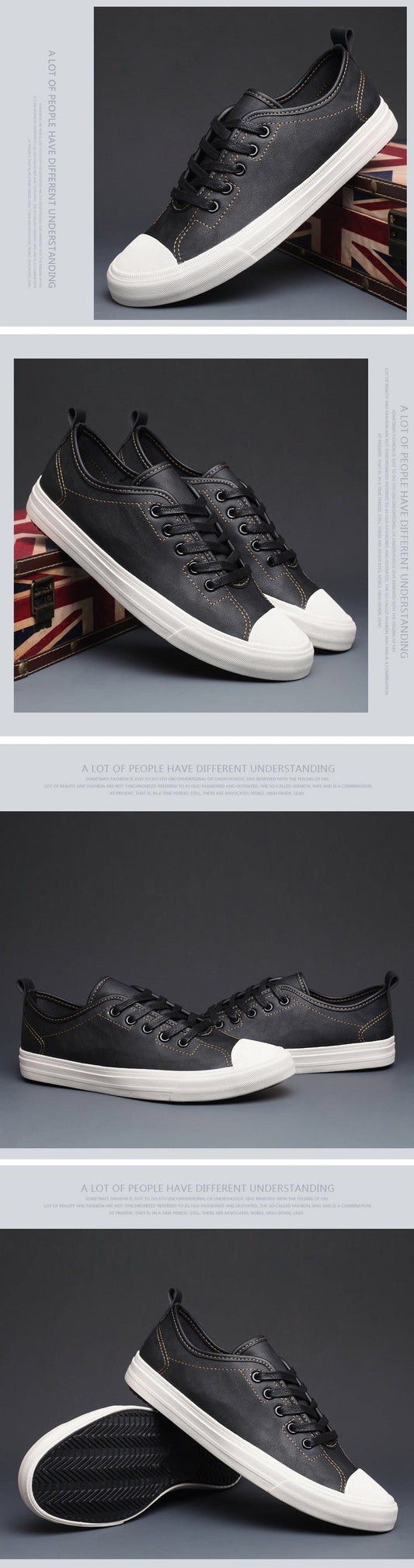 "Men's Spring Tide Leather Casual Shoes - MANDOTOS"