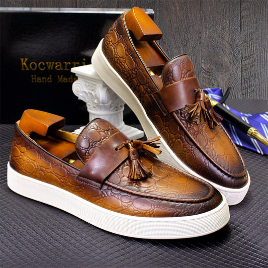 "Men's Casual Leather Flats – Style Meets Comfort - MANDOTOS"