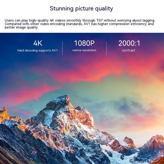 "T07 Full HD Smart Projector - 320 ANSI Lumens Brightness - MANDOTOS"