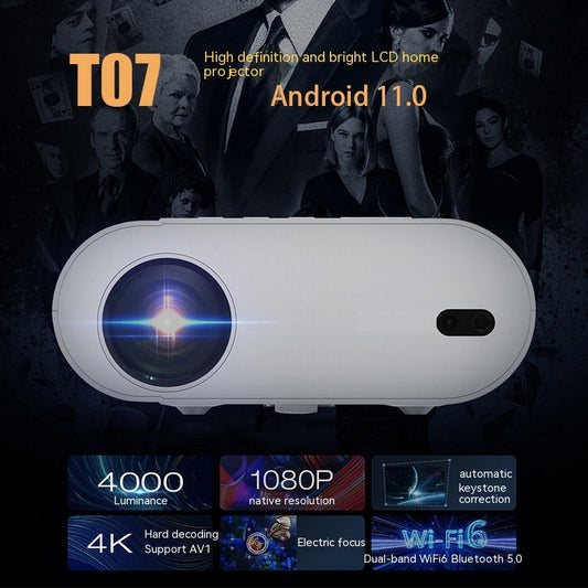 "T07 Full HD Smart Projector - 320 ANSI Lumens Brightness - MANDOTOS"